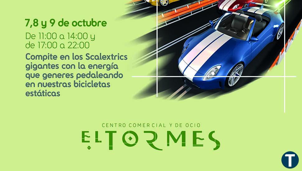 El Tormes invita a sus clientes a participar en un Scalextric gigante  que funciona con el pedaleo de bicicletas