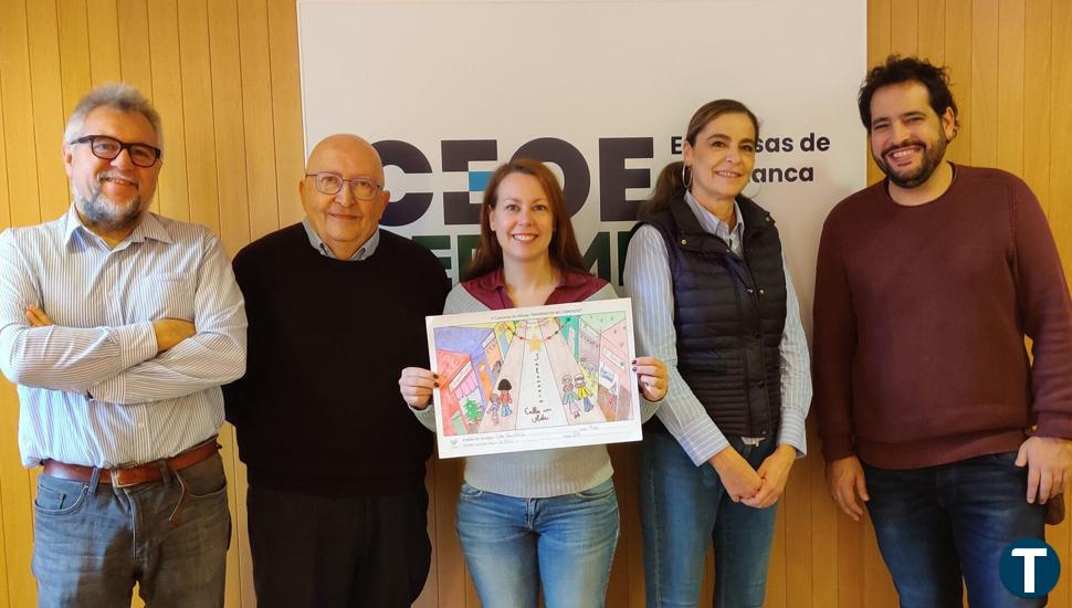 'Salamanca, calles con vida', dibujo ganador del II Concurso de Navidad de Asecov