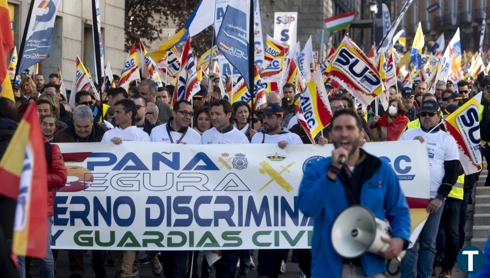 Unos 6.000 policías y guardias civiles, contra la "discriminación" por parte del Gobierno   