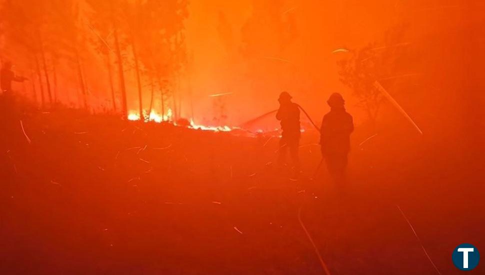 Un gran incendio en Guarda inicia la temporada de alto riesgo en la frontera de Salamanca con Portugal