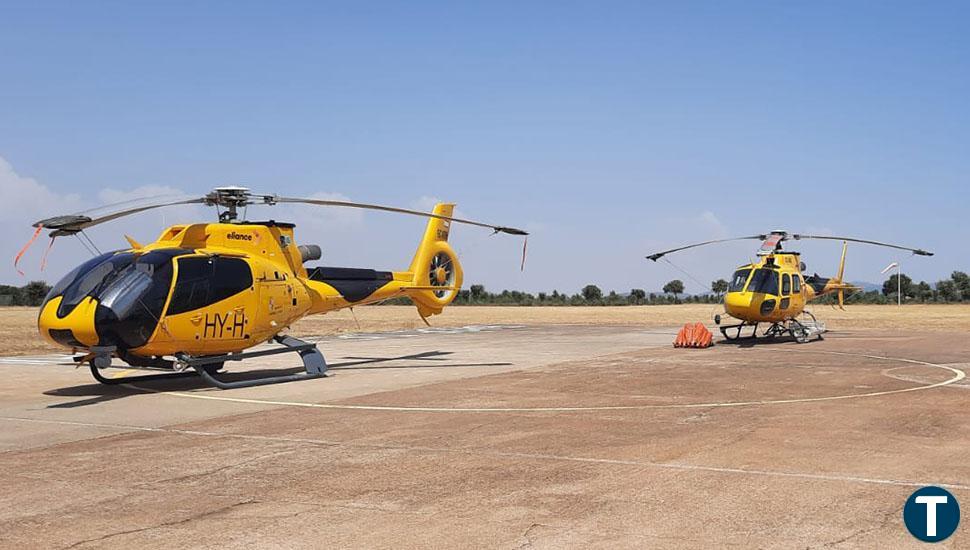 Los fuertes vientos obligan a quedarse en tierra a los medios aéreos del incendio de Monsagro 