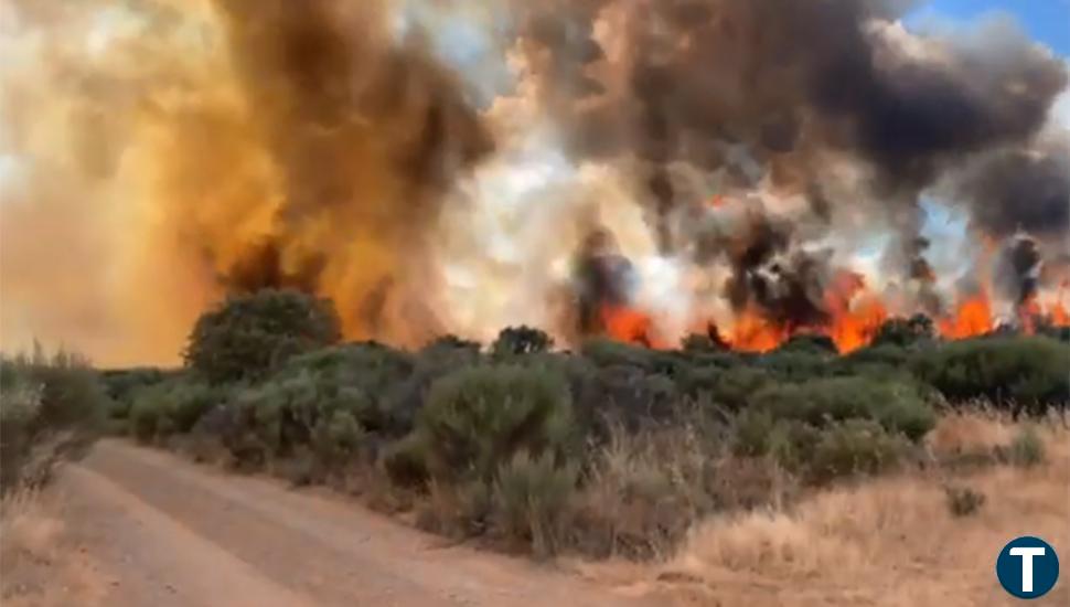 Alerta en Cilleros de la Bastida por un incendio todavía sin controlar 