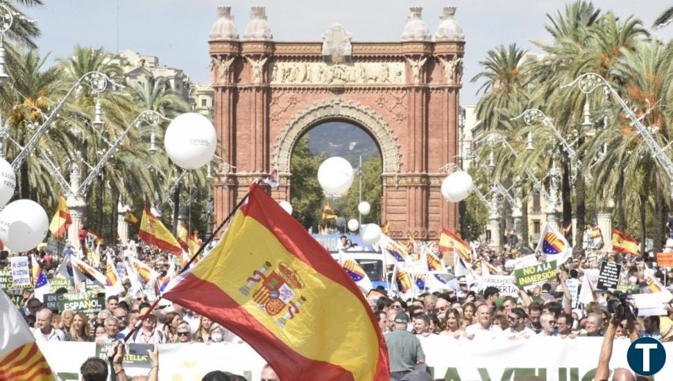 A favor del castellano en Barcelona: 200.000 manifestantes según Escuela de Todos y 2.800, según la Guardia Urbana   