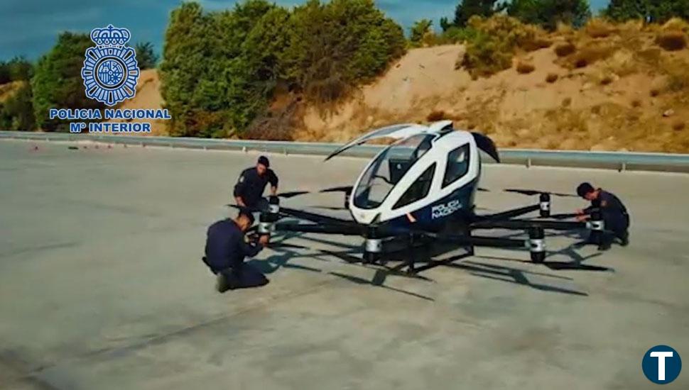 El 'megadron', el nuevo vehículo que permitirá volar a los policías a 130 kilómetros por hora