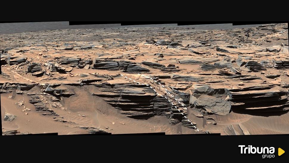 Curiosity descubre halos de fractura ricos en agua en Marte