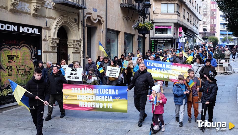 La voz de Salamanca se une a la de Ucrania para gritar contra la guerra 