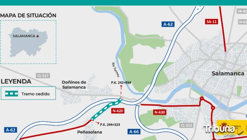 El Gobierno cede al Ayuntamiento de Salamanca un tramo de la N-620