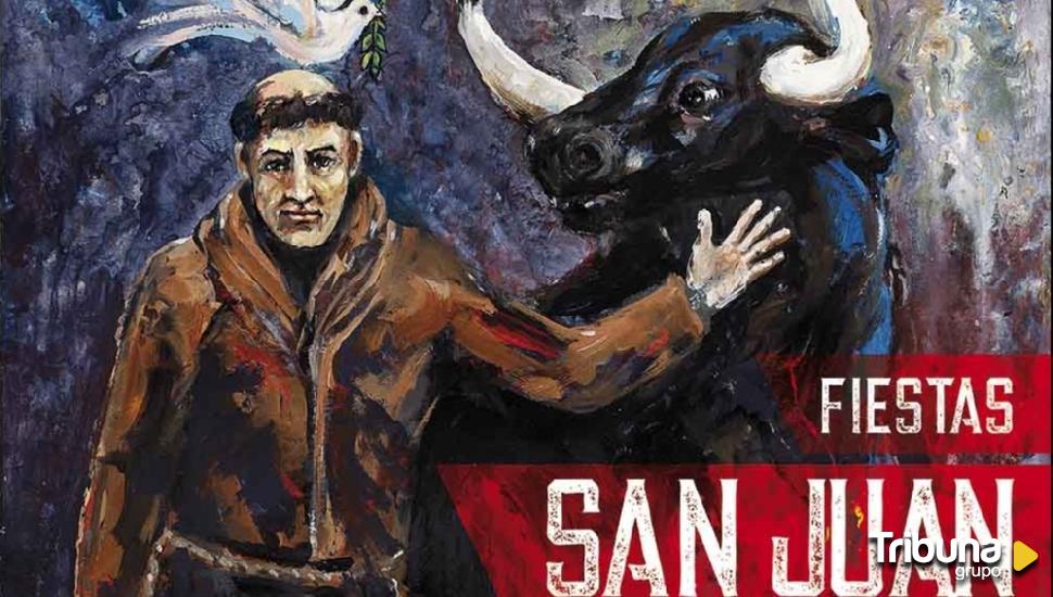 El artista salmantino Amable Diego, autor del cartel de la festividad de San Juan de Sahagún