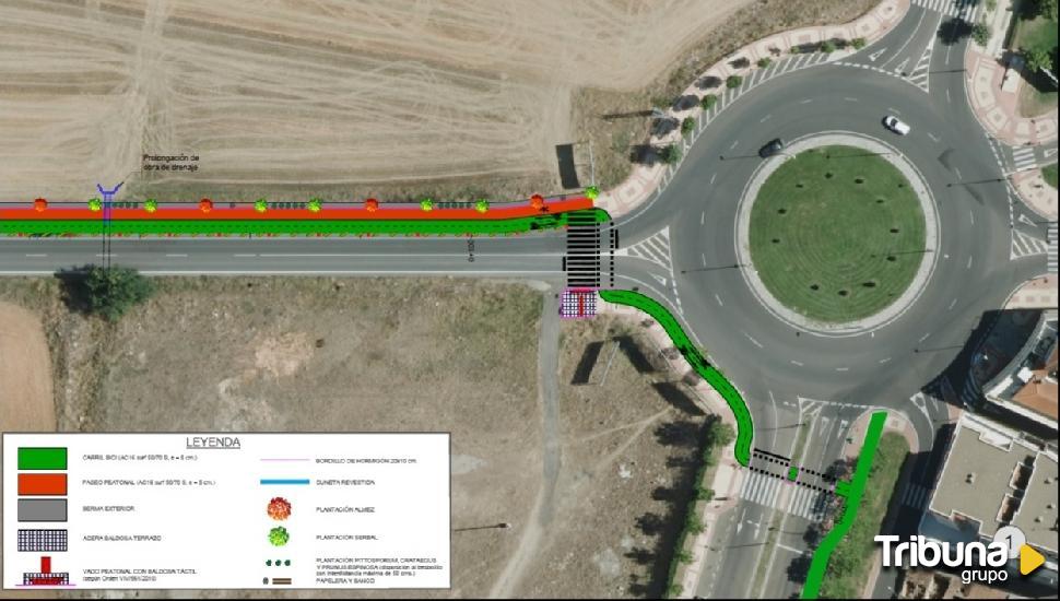 Así es el corredor verde que enlaza Villamayor de la Armuña con Salamanca centro, el hospital y el campus 