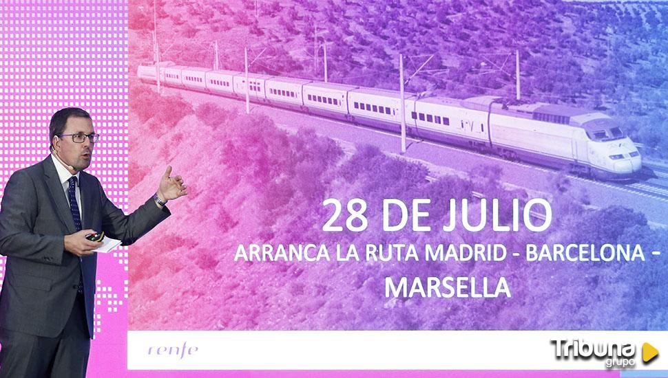 Renfe inaugura el 13 de julio su ruta Barcelona-Lyon y el 28 de julio la Madrid-Marsella