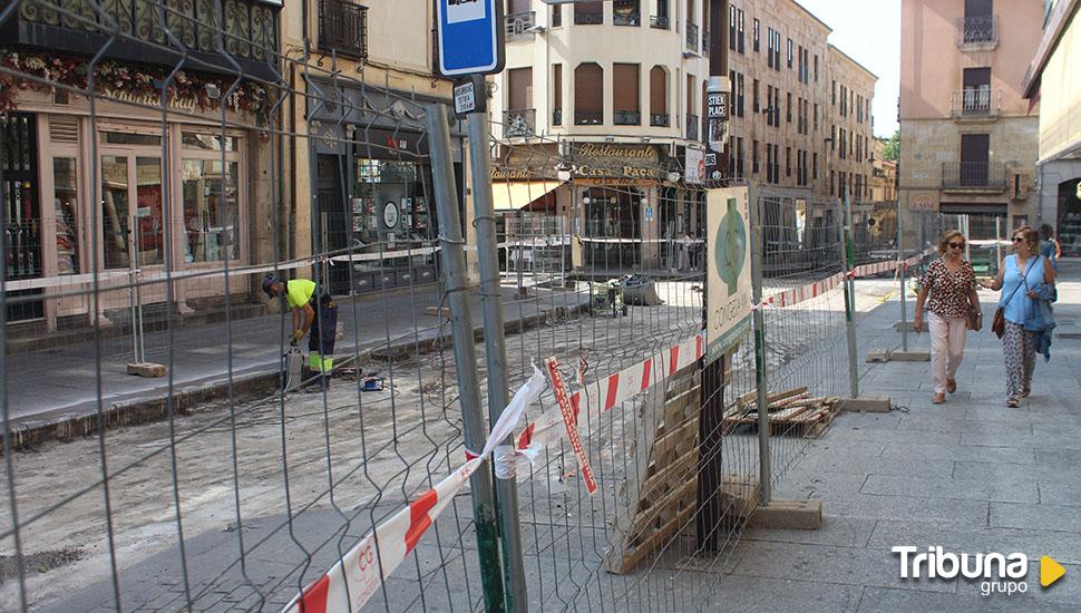 Nuevos desvíos de tráfico en la plaza del Mercado a causa de las obras