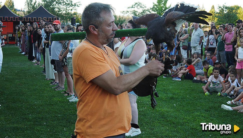 Carbajosa da la bienvenida al Verano Cultural entre personajes fantásticos y aves rapaces 