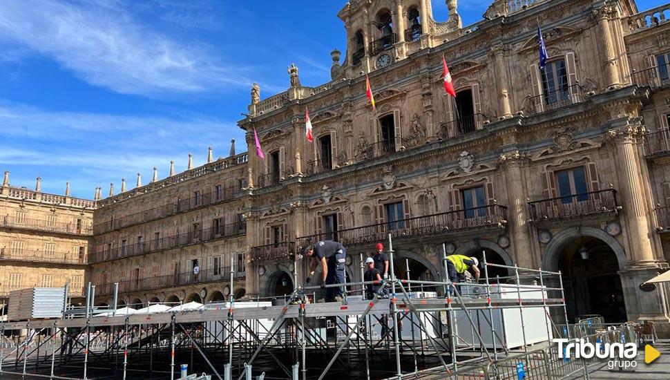 Comienza el montaje del escenario de los conciertos de Ferias y Fiestas 