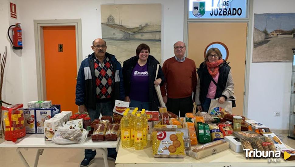 Los mayores de Juzbado recogen un centenar de kilos de alimentos para ACCEM Salamanca