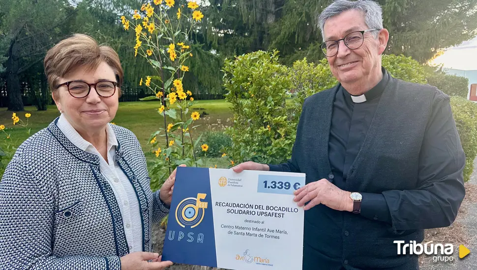 El Centro Materno Infantil Ave María de Santa Marta recibe 1.339 euros del bocadillo solidario de UPSAFest