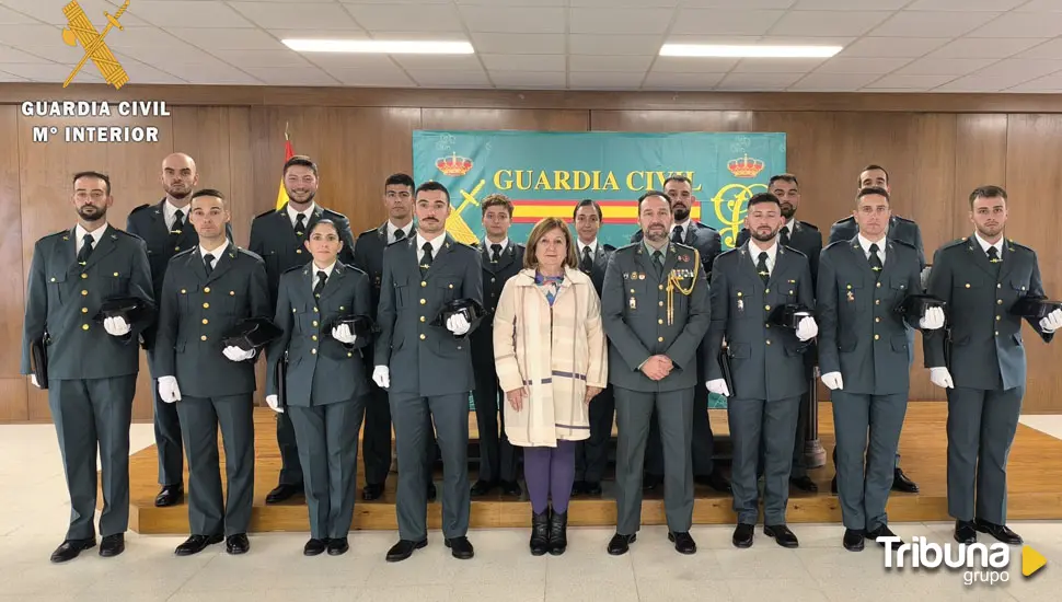 La Comandancia de Salamanca recibe a los 15 guardias civiles que realizarán sus prácticas en la provincia