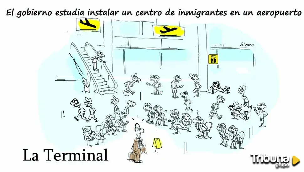 Un centro de inmigración en el aeropuerto