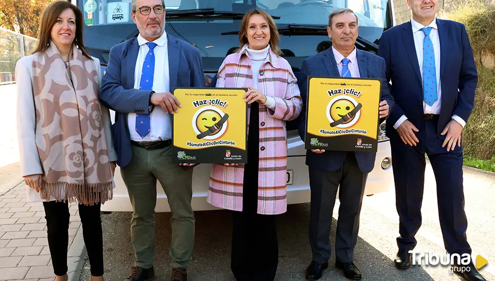 Castilla y León impulsa una campaña para el uso del cinturón de seguridad en el transporte escolar