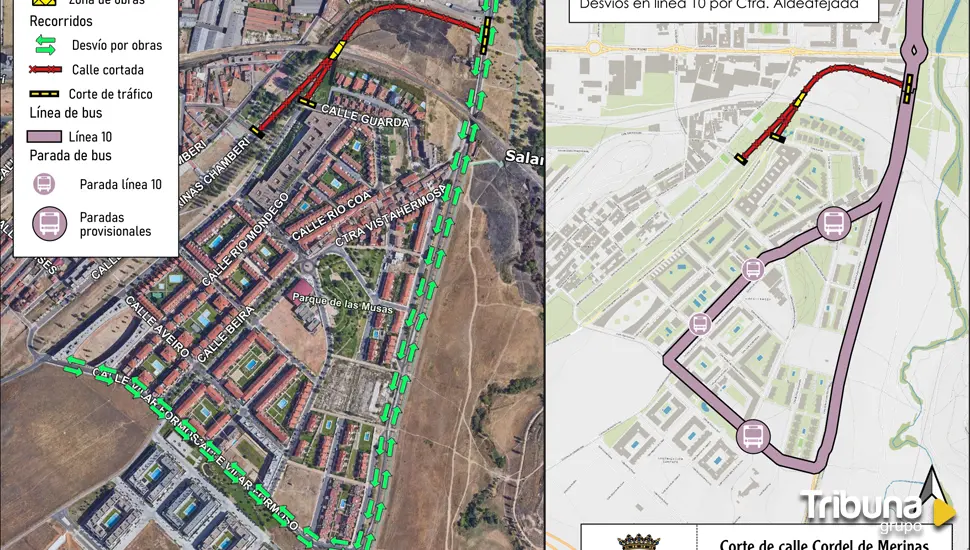 Corte de tráfico de la calle Cordel de Merinas de Vistahermosa el lunes y durante cuatro meses 