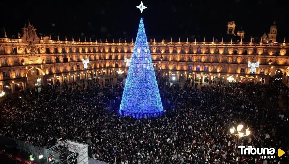 Un espectáculo de luz y sonido 360º en todo el contorno de la Plaza iluminará la Navidad de Salamanca