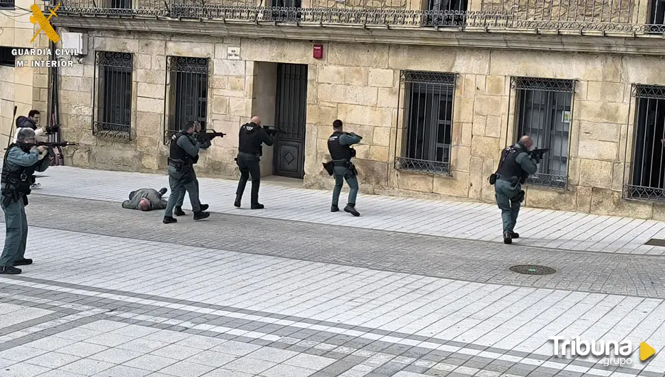 Simulacro de atentado terrorista en Vitigudino 