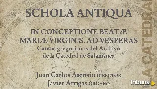 Concierto de música sacra a cargo de Schola Antiqua en la Catedral Vieja de Salamanca