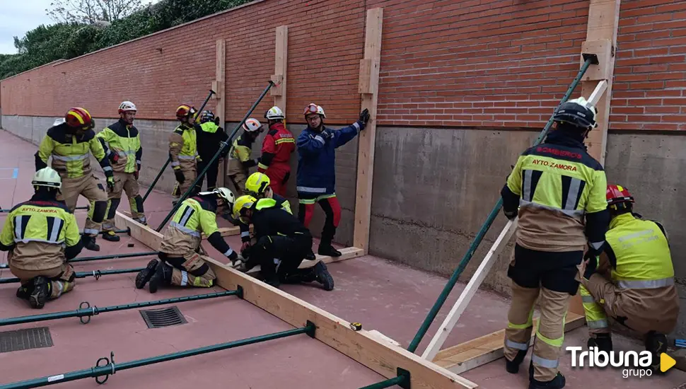 Formación transfronteriza en Salamanca a equipos de bomberos que intervienen en emergencias