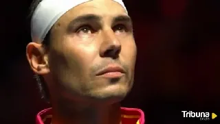 Rafa Nadal no puede contener la emoción y rompe en lágrimas durante el himno nacional