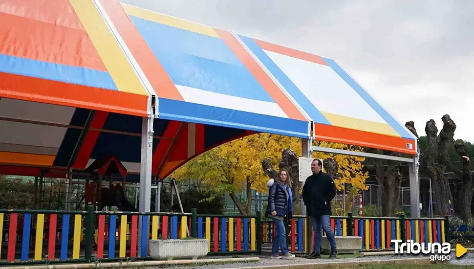 El parque de Valdelagua estrena cubierta para proteger a los usuarios del sol y la lluvia