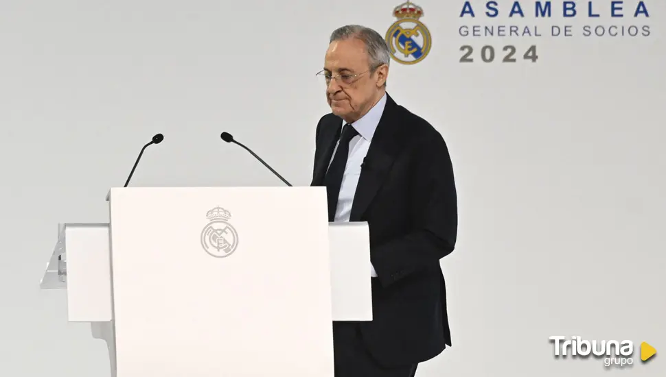 Florentino Pérez se refuerza en la Asamblea: Propone un nuevo modelo de organización y carga contra sus enemigos