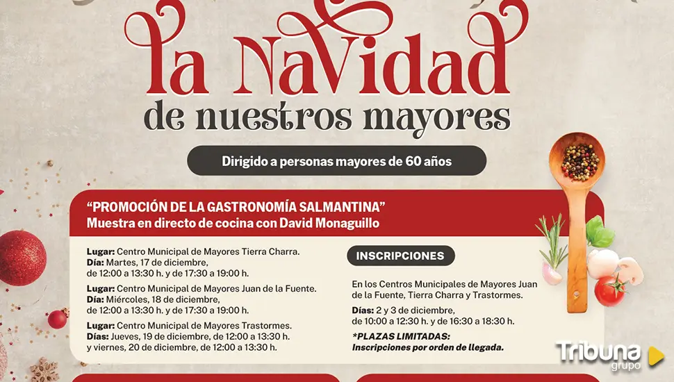 Programación de Navidad para los mayores de Salamanca: Baile, talleres de cocina y teatro con sombras