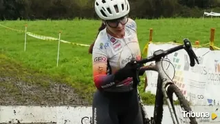 La ciclista de EnchufeSolar Lucía Bautista, segunda en ciclocross por tierras asturianas