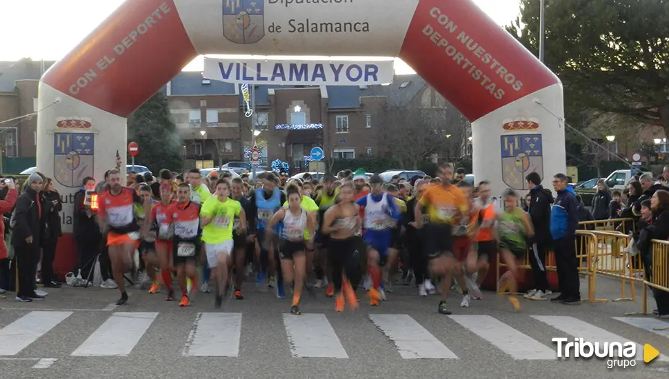 Ignacio Regalado y Clara Rubio, los más rápidos en la carrera de Navidad de Villamayor