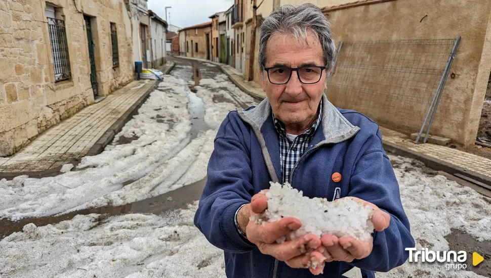 Madrugada de granizo en Salamanca: daños materiales en instalaciones y vehículos