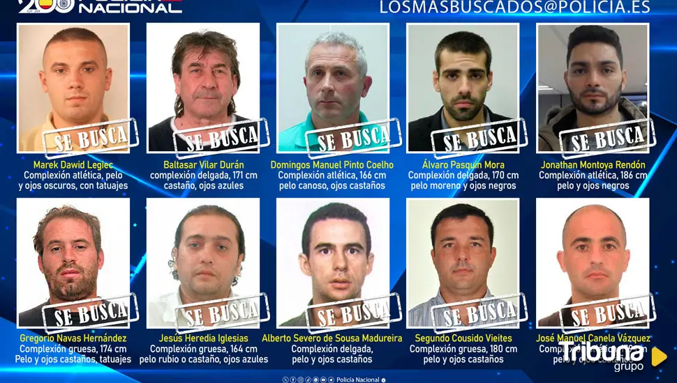 Los 10 fugitivos a los que busca la Policía en España