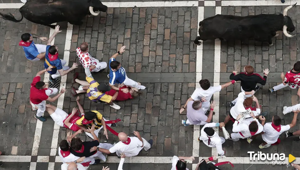 La ganadería salmantina Domingo Hernández Martín debuta con la carrera más veloz de los Sanfermines