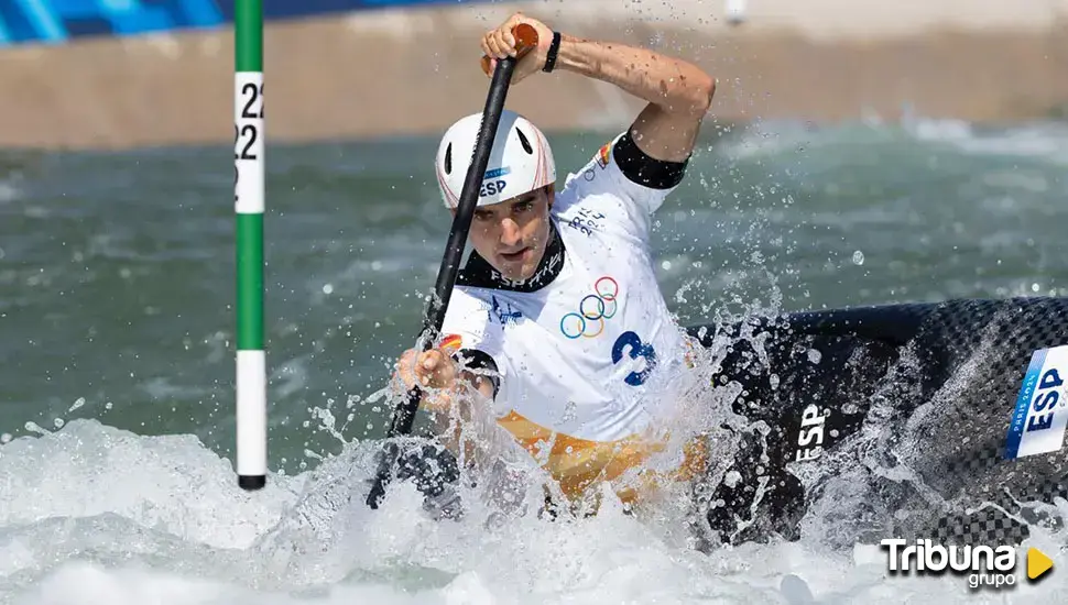 Un toque maldito deja sin medalla al palista Miquel Travé, quinto en C1 slalom