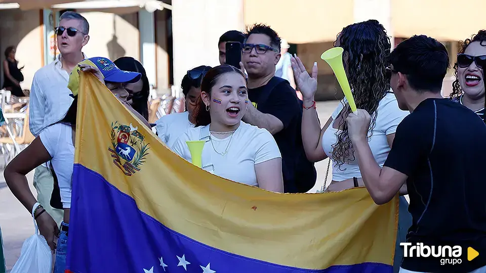 Venezolanos en Salamanca se manifiestan contra el "el fraude" electoral