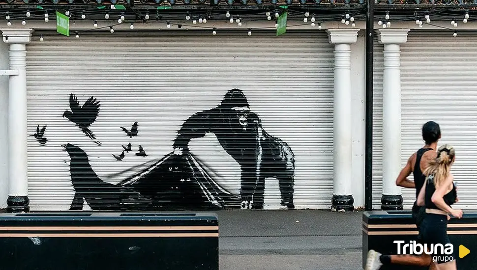 Al noveno día de creación, Banksy utilizó el Zoo de Londres como lienzo