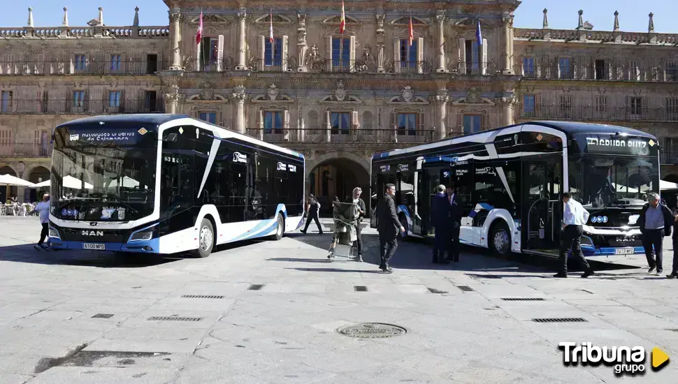 Los autobuses eléctricos de Salamanca ruedan casi 3.300 kilómetros cada día