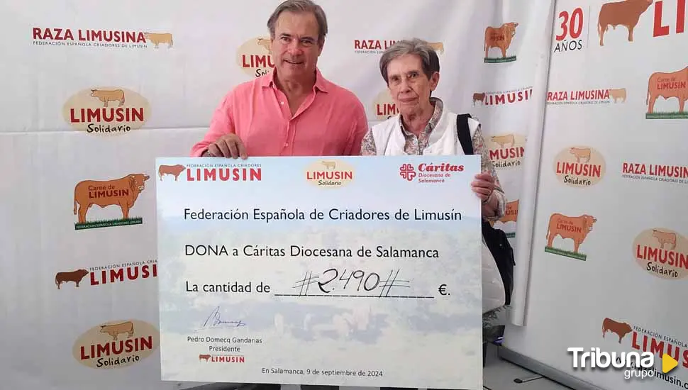 El proyecto Limusín Solidario recauda para Cáritas Salamanca 2.490 euros con las hamburguesas solidarias