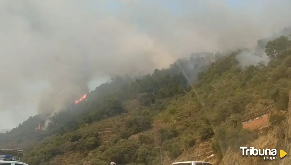 Declarado un incendio en la comarca de Las Hurdes, cerca del límite con Salamanca