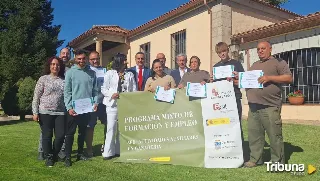 Entrega de diplomas del programa AFE 'Actividades auxiliares de Ganadería' en la Finca Castro Enríquez 