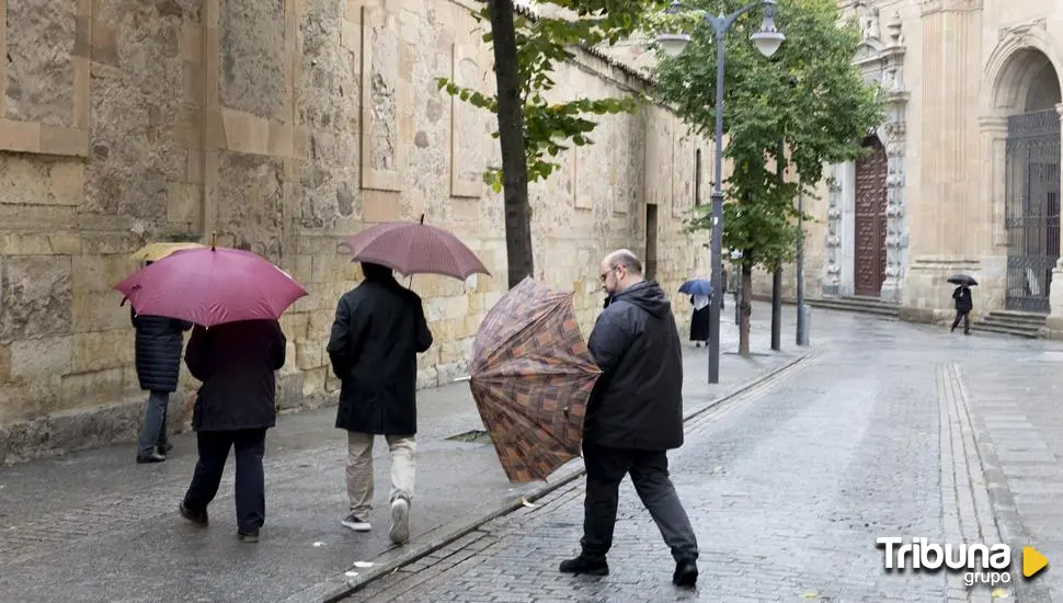 Aviso amarillo en Salamanca por rachas de viento de hasta 80 kilómetros y también por fuertes lluvias