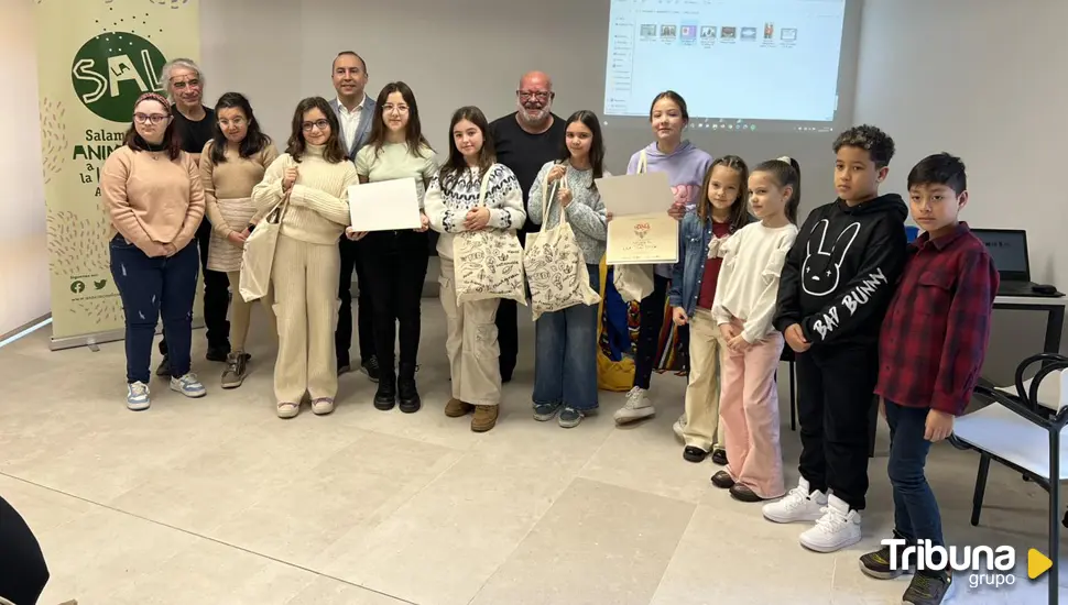 Alumnos de sexto del CEIP San Mateo, ganadores del concurso audiovisual del V Salón del Libro Infantil y Juvenil 