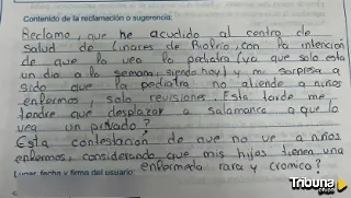 Padres de Linares de Riofrío denuncian que la pediatra "se niega a atender a niños enfermos" 