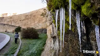 El temporal de frío deja estampas heladoras en Ciudad Rodrigo 