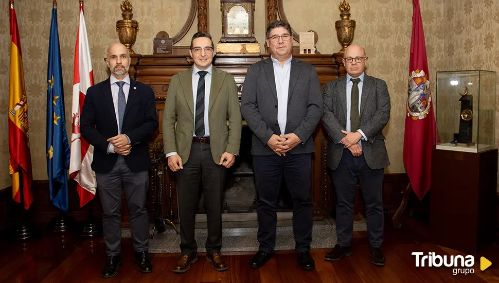 El rector de la USAL recibe al presidente de CEOE-CEPYME Empresas de Salamanca