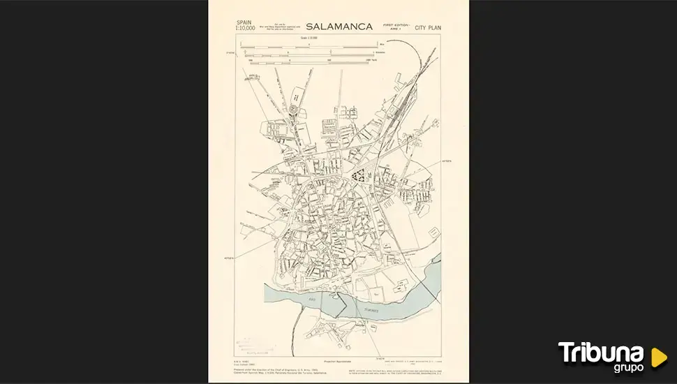 El mapa de los aliados para ocupar Salamanca si España entraba en la II Guerra Mundial