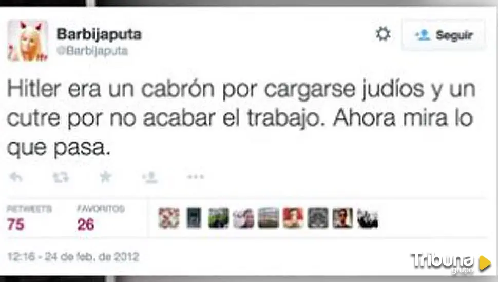 La popular tuitera, 'Barbijaputa', a juicio por mensajes de odio contra los judíos